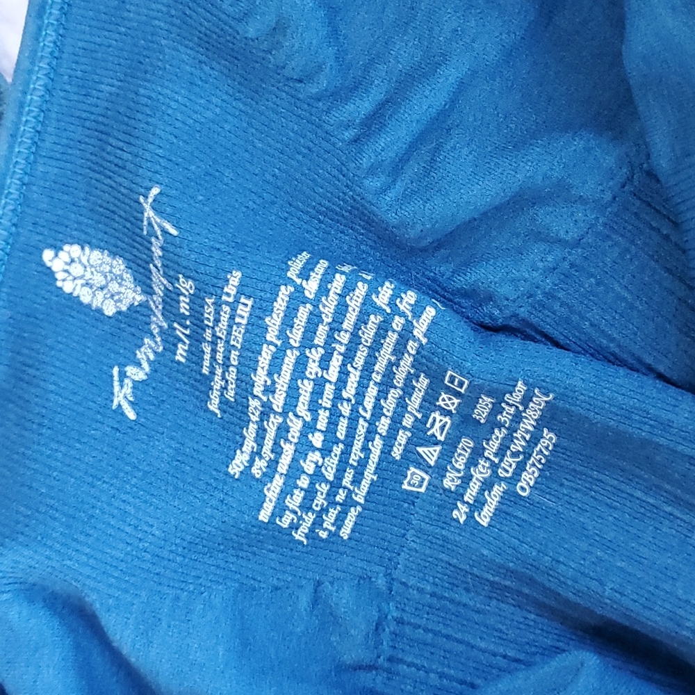 Free People Good Karma Square Neck Bra Washed Bluegrass - Picture 7 of 13